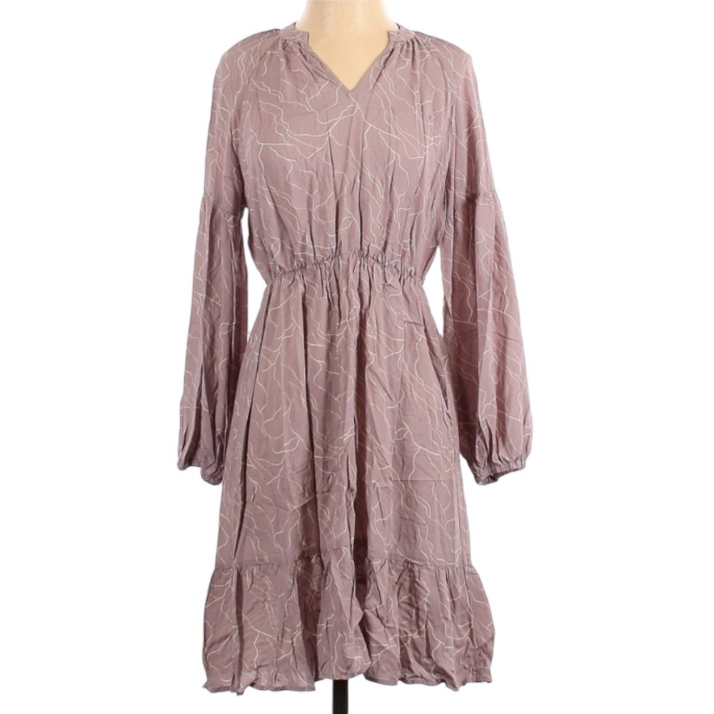 World Market Womens S/M Sheer Pink Printed Long Sleeves